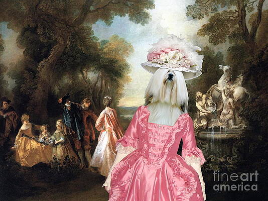 Wall Art - Painting -  Lhasa Apso Art Canvas Print by Sandra Sij