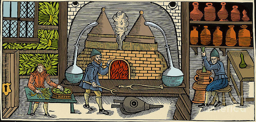 Wall Art - Photograph - Distillation, Middle Ages #3 by Science Source