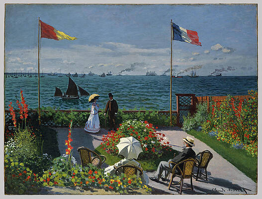 Garden at Sainte-Adresse Print by Claude Monet