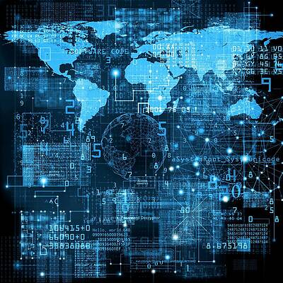 Wall Art - Photograph - Global Data Network #3 by Science Photo Library