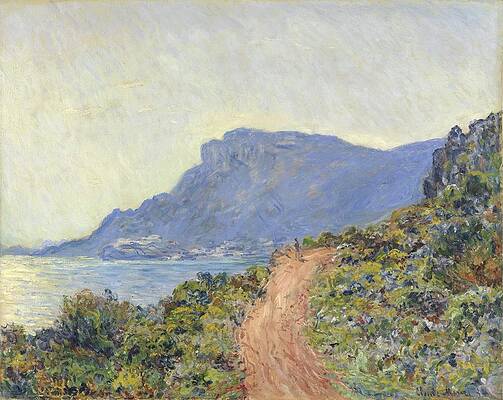 La Corniche near Monaco Print by Claude Monet