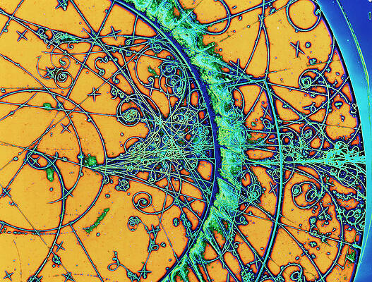 Wall Art - Photograph - Particle Tracks #3 by Science Photo Library