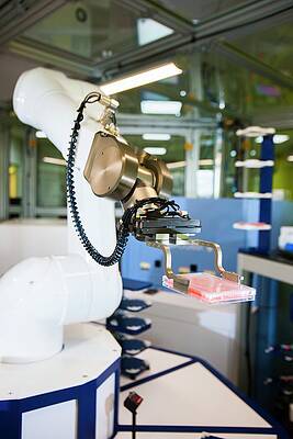Wall Art - Photograph - Phenotypic Screening Laboratory Robot #3 by Science Photo Library