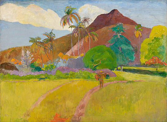 Tahitian Landscape Print by Paul Gauguin