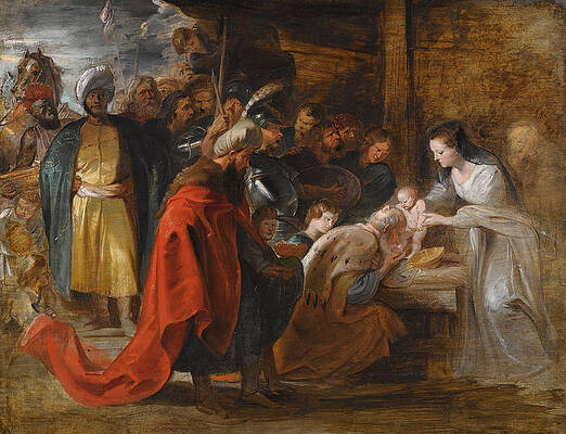 The Adoration Of The Magi Print by Peter Paul Rubens
