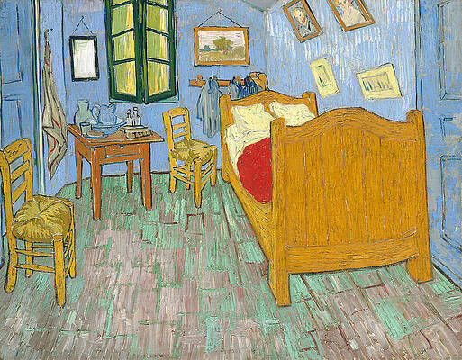 The bedroom Print by Vincent van Gogh
