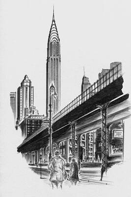 New York City - Elevated Chrysler by Peter Potter New York City - Elevated Chrysler by Peter Potter