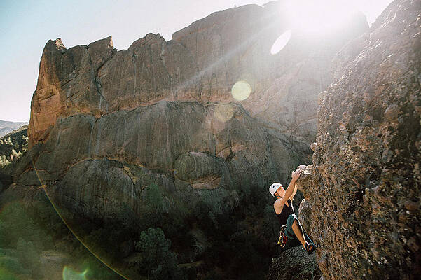 Wall Art - Photograph - A Man Rock Climbing In Pinnacles #4 by Ryan Tuttle