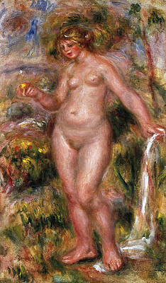 Bather Print by Pierre-Auguste Renoir