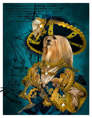 Wall Art - Painting - Lhasa Apso Art Canvas Print by Sandra Sij