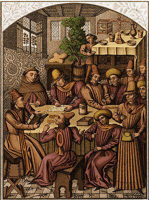 Wall Art - Photograph - Medieval Accountants, 1466 #4 by Science Source