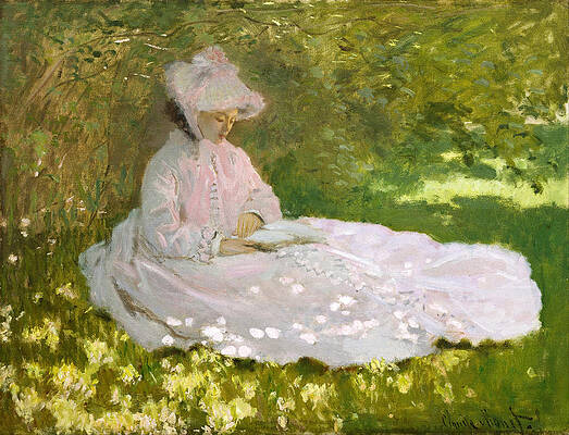 Springtime Print by Claude Monet