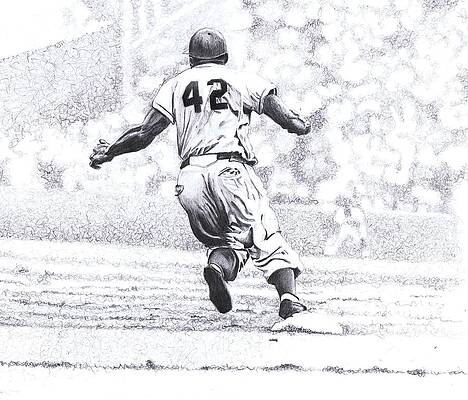 simple how to draw jackie robinson