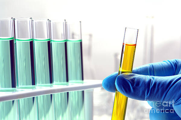 Wall Art - Photograph - Laboratory Test Tubes in Science Research Lab #43 by Science Research Lab