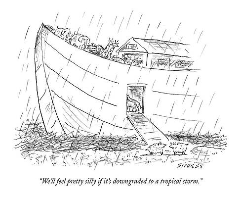 Wall Art - Drawing - We'll Feel Pretty Silly If It's Downgraded by David Sipress