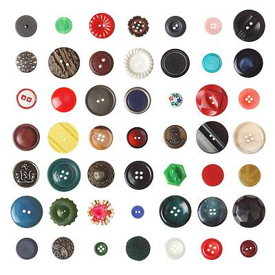 Wall Art - Photograph - 49 Buttons by Jim Hughes