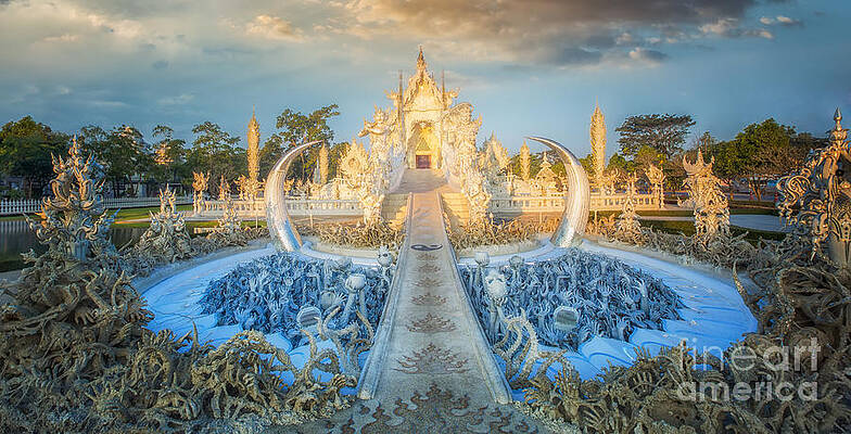 Wall Art - Photograph - Rong Khun temple #5 by Anek Suwannaphoom