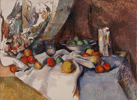 Still Life with Apples Print by Paul Cezanne