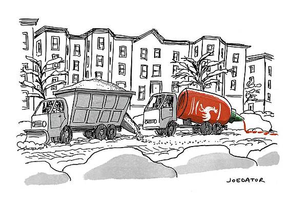 Cartoons Wall Art featuring the drawing Sriracha #2 by Joe Dator