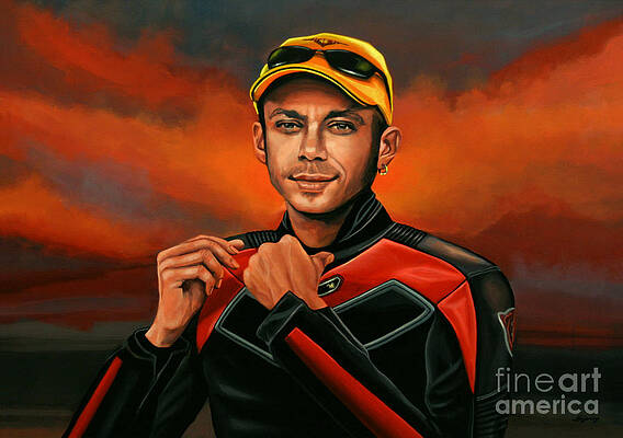 Wall Art - Painting - Valentino Rossi  by Paul Meijering