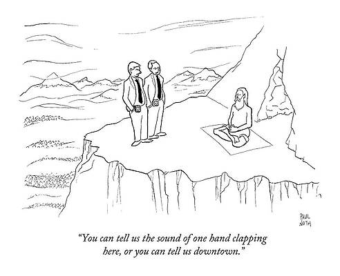 Wall Art - Drawing - You Can Tell Us The Sound Of One Hand Clapping by Paul Noth