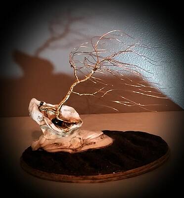 102 Traditional Bonsai Wire Tree Sculpture with jin #102 Metal Print by  Ricks Tree Art - Fine Art America