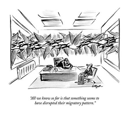 Wall Art - Drawing - All We Know So Far Is That Something Seems by Lee Lorenz