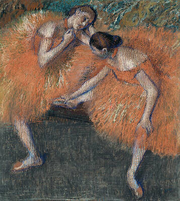 Two Dancers Print by Edgar Degas