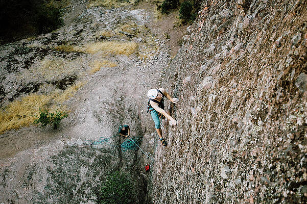 Wall Art - Photograph - A Man Rock Climbing In Pinnacles #9 by Ryan Tuttle