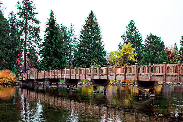 Wall Art - Photograph - A Bridge Over A Small Lake In Bend by Michael Hanson