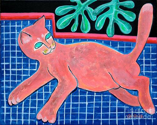 A Cat for Matisse_ Large Reclining Kitty by George I Perez A Cat for Matisse_ Large Reclining Kitty by George I Perez