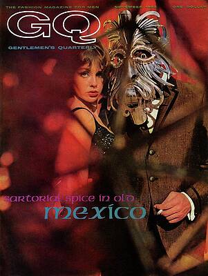 Wall Art - Photograph - A Gq Cover Of A Model Wearing A Mask by Chadwick Hall