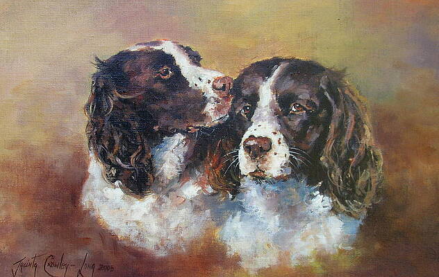Wall Art - Painting - A Kiss on the Cheek by Jacinta Crowley-Long