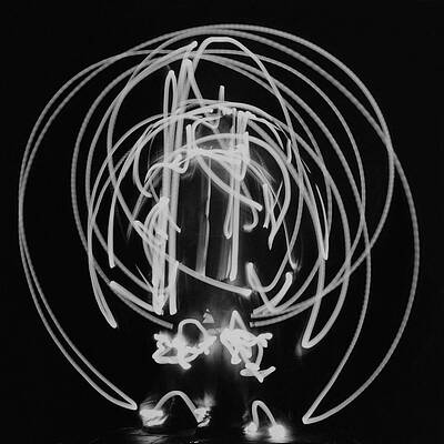 Wall Art - Photograph - A Long Exposure Photograph Of A Man Dressing by Herbert Matter