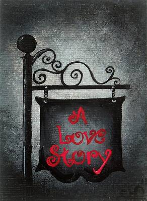 Wall Art - Painting - A Love Story No 10 by Oddball Art Co by Lizzy Love