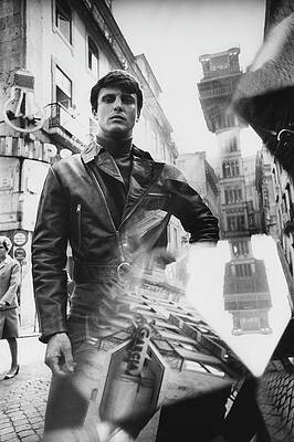 Stylish Man in Urban Setting Wall Art