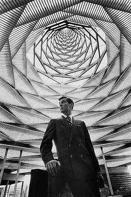  Photograph - A Male Model Wearing A Double-breasted Db by Leonard Nones