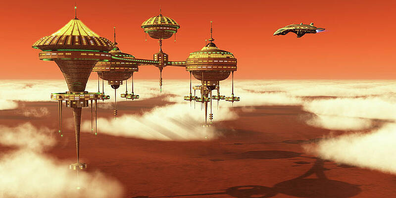 Wall Art - Photograph - A Mars Planet Colony In The Upper by Corey Ford