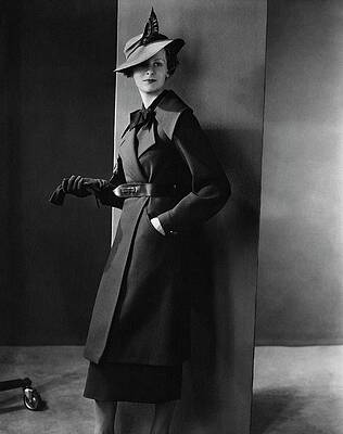 Wall Art - Photograph - A Model Wearing A Tweed Coat by Lusha Nelson