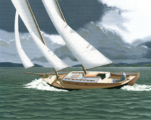 Wall Art - Painting - A passing squall by Gary Giacomelli