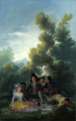 A Picnic Print by Francisco Goya