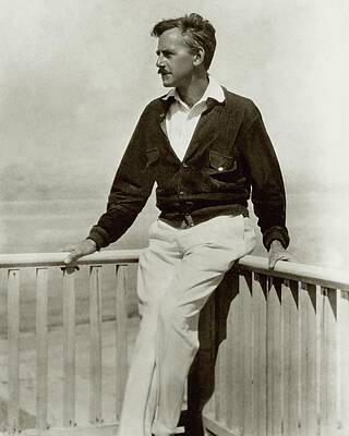 Wall Art - Photograph - A Portrait Of Eugene O'neill Leaning by Nickolas Muray