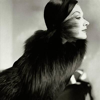 Wall Art - Photograph - A Portrait Of Lisa Fonssagrives From The Side by Frances Mclaughlin-Gill
