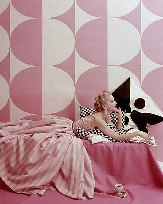 Wall Art - Photograph - A Portrait Of Lisa Fonssagrives Lying by Richard Rutledge