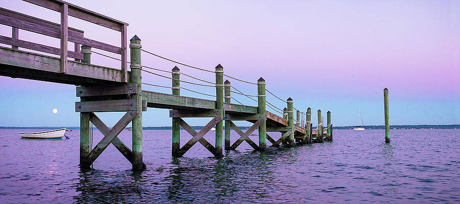 Wall Art - Photograph - A Quiet Evening At Dusk With A Moonrise by Cate Brown