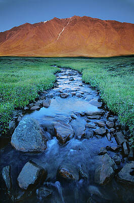 Wall Art - Photograph - A Tiny Creek Flows Through A Tundra by Eric Rorer