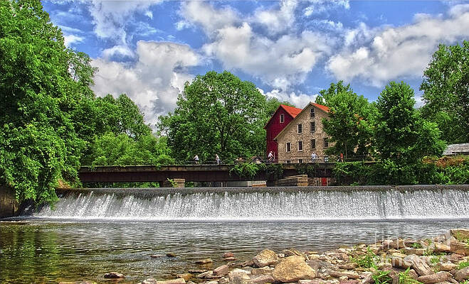 Wall Art - Photograph - A view of the Mill from the River by Debra Fedchin