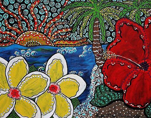 Wall Art - Painting - A view through An Island Paradise by Kelly Nicodemus-Miller