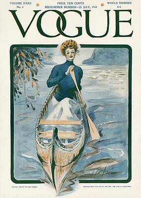 Wall Art - Photograph - A Vintage Vogue Magazine Cover Of A Woman by G. Howard Hilder