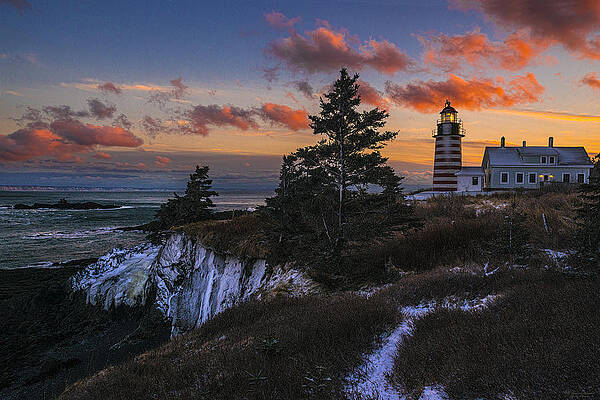 A Winter Dusk at West Quoddy by MARTY SACCONE A Winter Dusk at West Quoddy by MARTY SACCONE